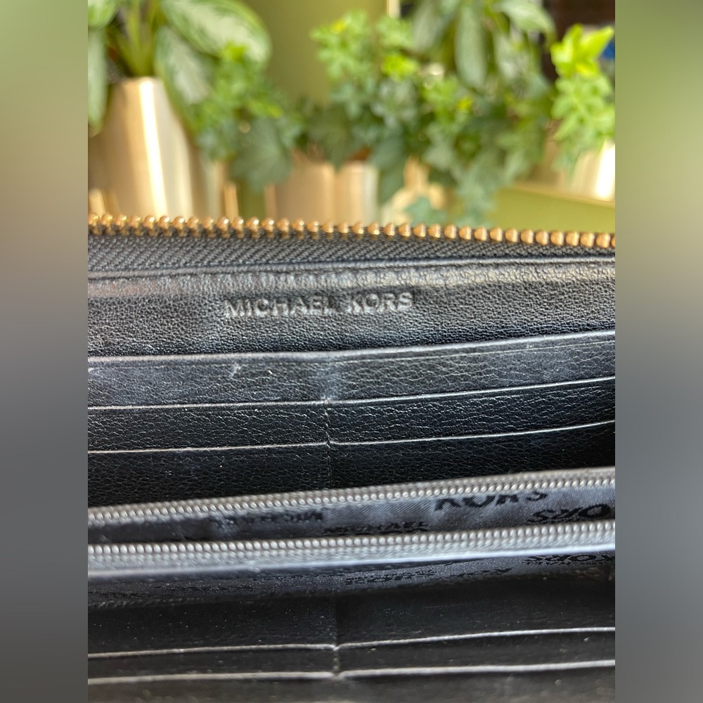 Michael Kors Black Leather Wallet - Picture 6 of 11